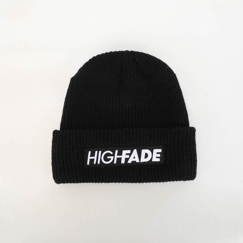 HighFADE Black Ribbs Beanie